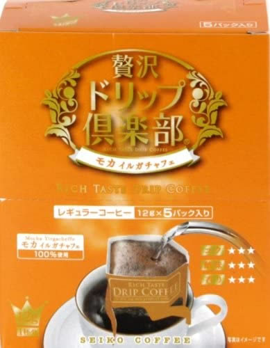 セイコー珈琲 贅沢ドリップ倶楽部 モカイルガチャフェ 12g×5p